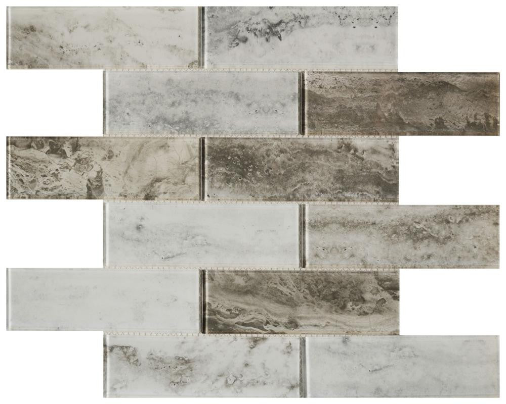 Breeze 2x6 Glass Mosaic Tile 12x12 Sheet