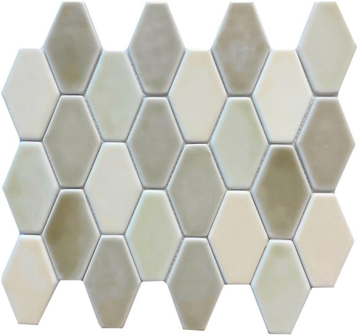 Beige Blend Diamond Glass Mosaic Tile 12x12 Sheet 1