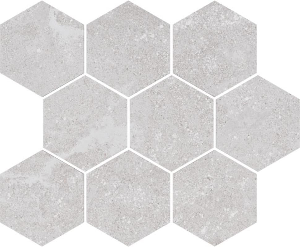 Chamonix White 4" Hexagon Porcelain Mosaic Tile 12x12