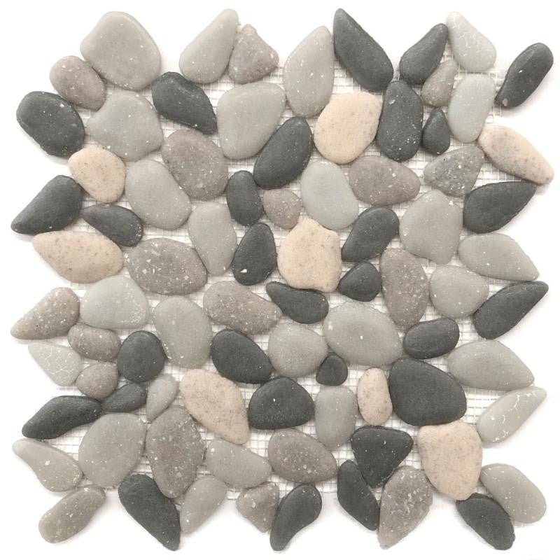 Liquid Rocks Pebble Beach 12x12 Glass Mosaic Tile