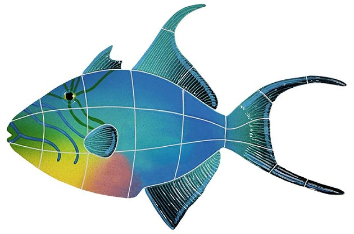 Queen Triggerfish 12x18 Ceramic Mosaic Accent Tile