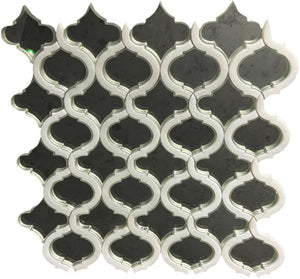 Antique Moroccan Mirror and Marble Mosaic Tile 12x12 Sheet