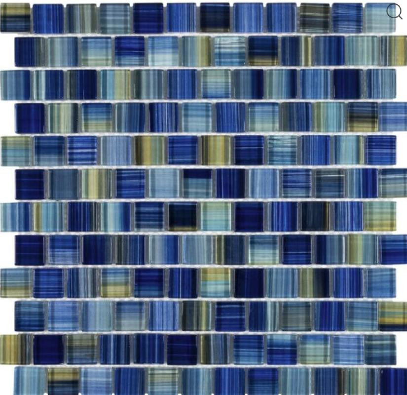 Neptune Seas 1x1 Glass Mosaic Tile 12x12 Sheet
