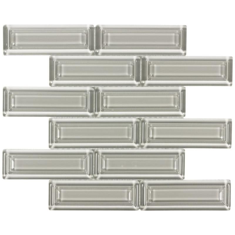 Dimensions Destiny 2x6 Glass Mosaic Tile 12x12 Sheet