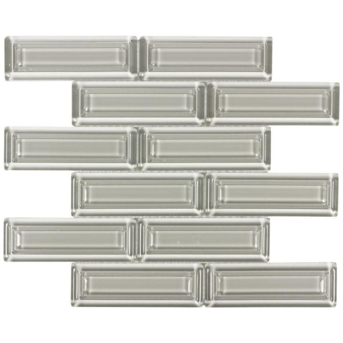 Dimensions Destiny 2x6 Glass Mosaic Tile 12x12 Sheet 1