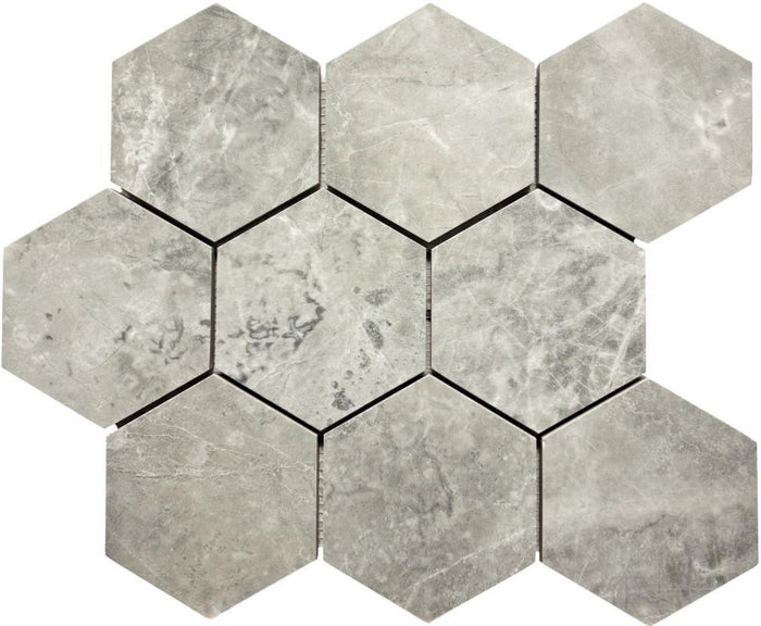 Arezzo Marengo 4" Hex Porcelain Mosaic Tile 12x14 Sheet 1