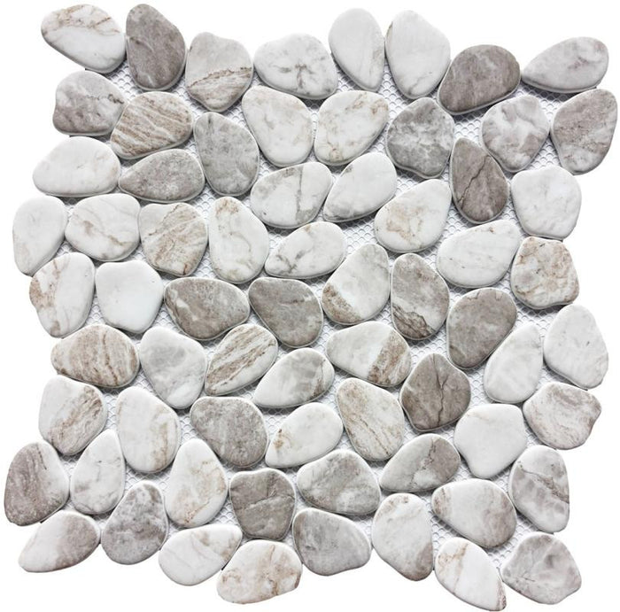 Sandy Pebble Glass Mosaic Tile 12x12 Sheet 1
