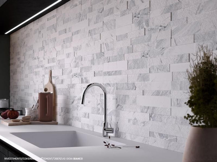 Gioia 3D Bianco 6x24 Porcelain Wall Tile 2