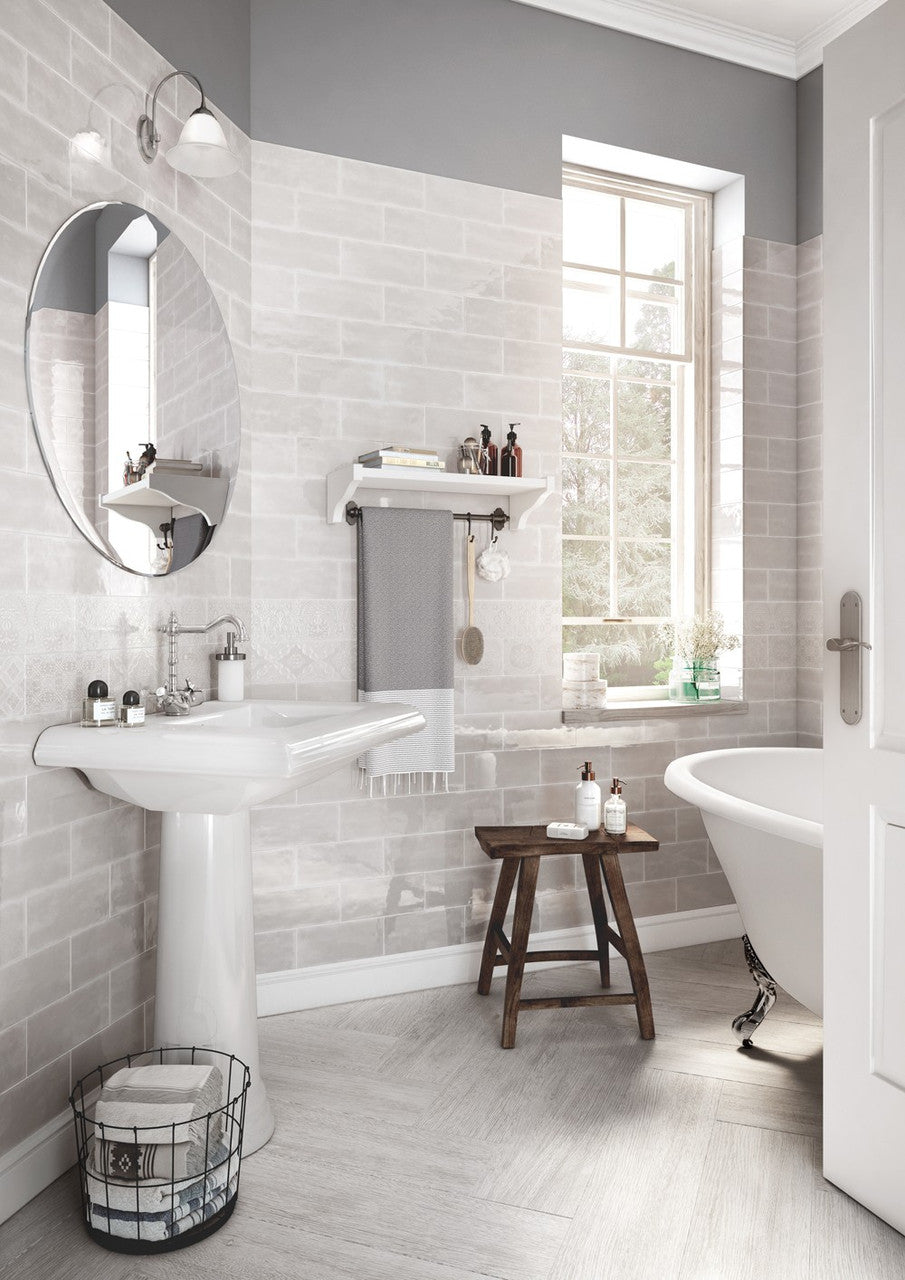 Maiolica Tender Grey 4x10 Ceramic Subway Tile