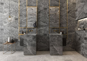Ariana Graphite 10x27 Glossy Ceramic Floor Tile