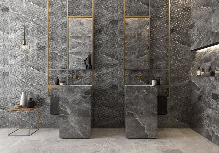 Ariana Graphite 10x27 Glossy Ceramic Floor Tile