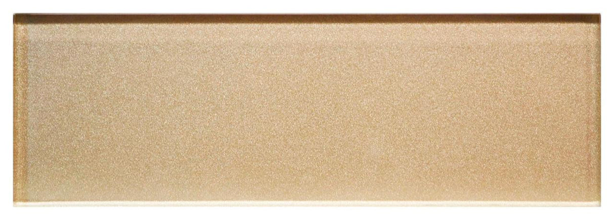 Champagne Mist 3x9 Metallic Glass Tile
