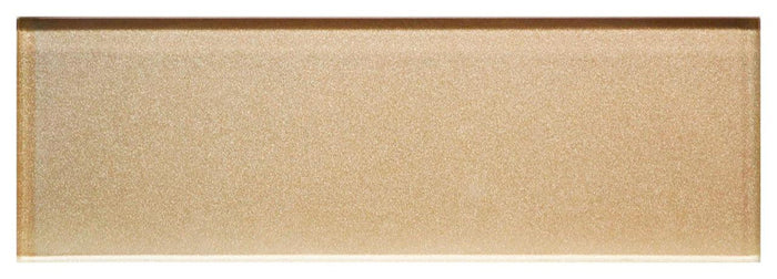 Champagne Mist 3x9 Metallic Glass Tile 2