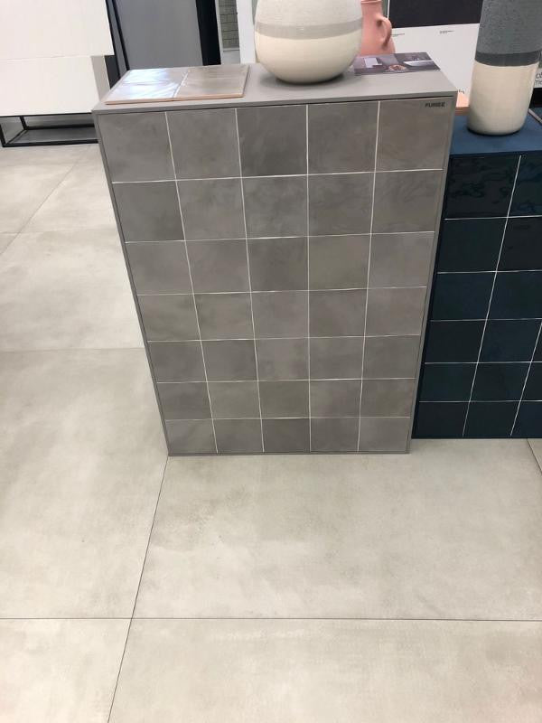 Gouache Fumee Grey 6x6 Ceramic Wall Tile 2