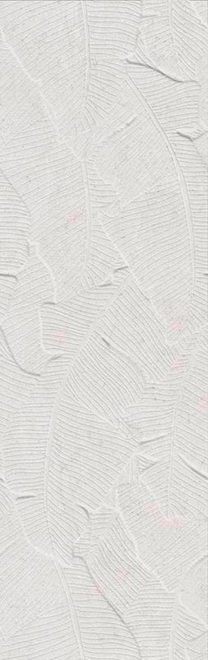Verona Botania White Leaf Deco 12x40 Ceramic Wall Tile