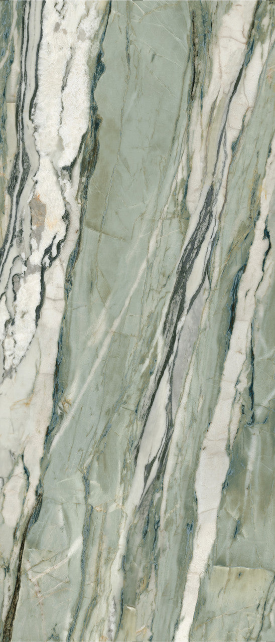 Azulejo porcelánico Marmoteca Verde Picasso Lux3D 48x110 efecto mármol