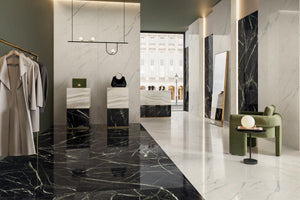 Marmoteca Deep Green 48x110 Marble Look Porcelain Panel