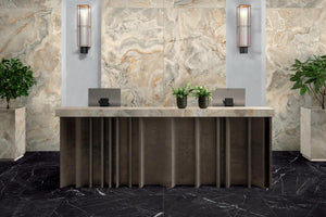 Marmoteca Marquinia Black 48x110 Marble Look Porcelain Slab