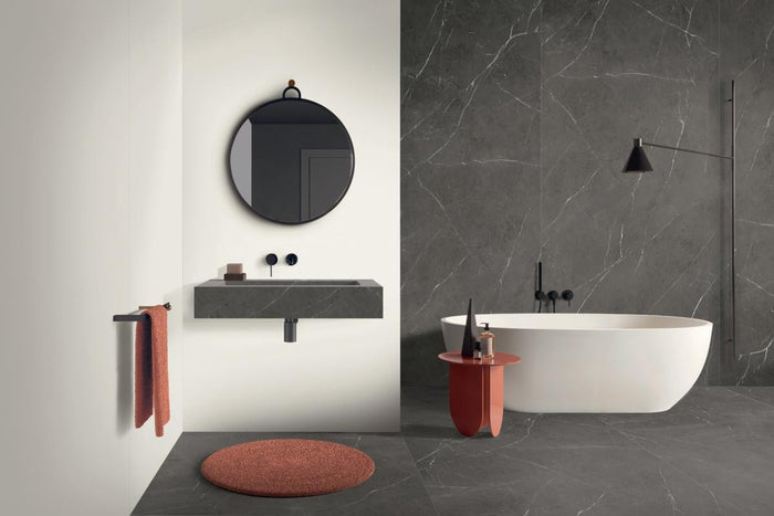 Marmoteca Grey Stone 48x110 Marble Look Porcelain Panel Porcelain Tile 2