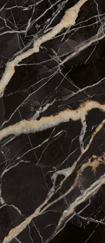 Marmoteca Golden Carbon 48x110 Polished Marble Look Porcelain Panel Porcelain Tile