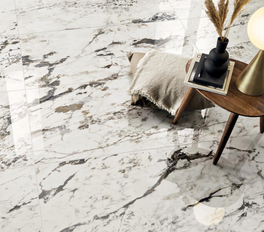 Perpetual Breccia Warm Polished 48x109 Marble Look Porcelain Slab