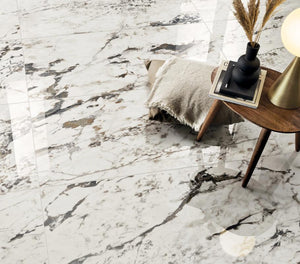 Perpetual Breccia Warm Polished 48x109 Marble Look Porcelain Slab