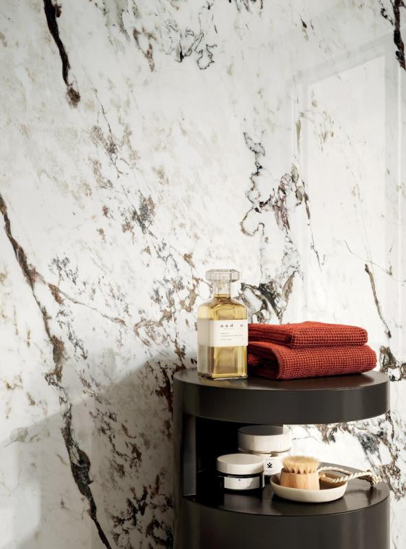 Perpetual Breccia Warm Polished 48x109 Marble Look Porcelain Slab