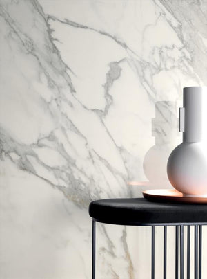 Synestesia Pure Statuario Thin Porcelain Slab for no grout lines