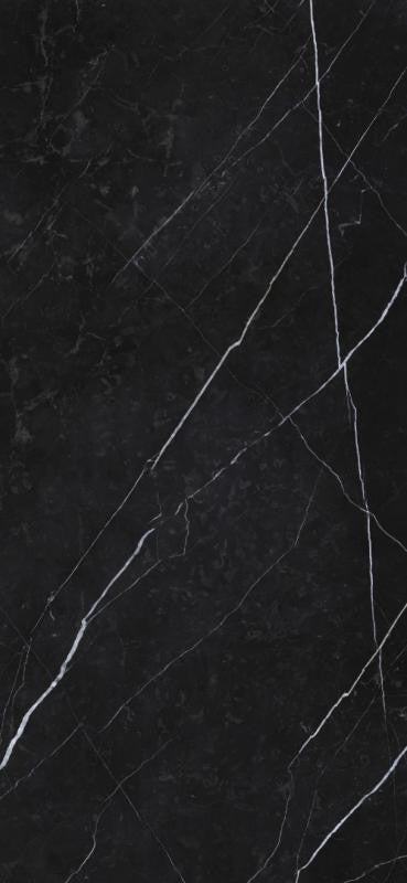 Azulejo de porcelana pulido Marquina Nero 48x102 efecto mármol Delight 1