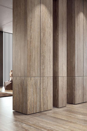 Starlight Travertino Class 48x109 Porcelain Slab