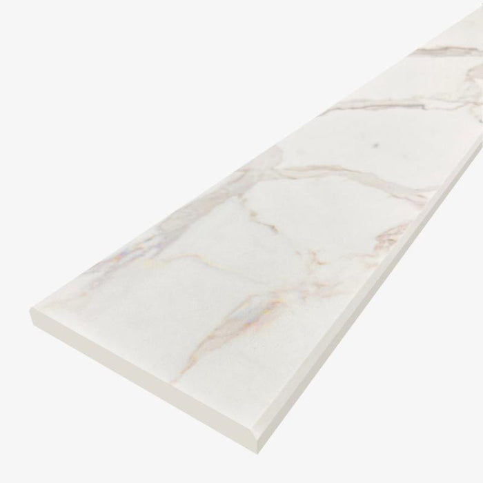 Calacatta Gold Engineered Marble Double Bevel Sill 6x72 Tile 1