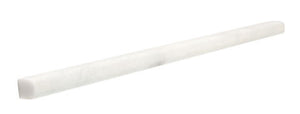 Carrara White Honed Marble Pencil Liner 0.4x12