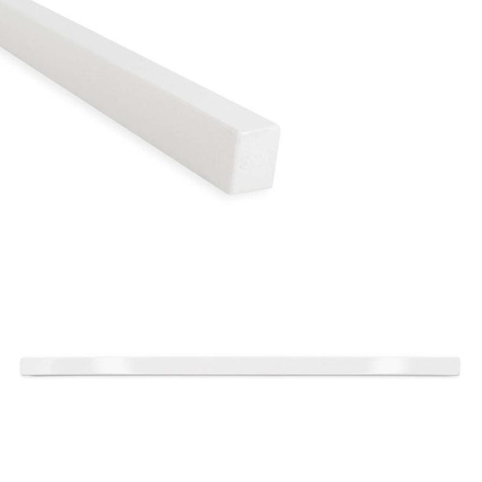 Linear Bright White Polished Cast Stone Pencil Liner 1/2x12 1
