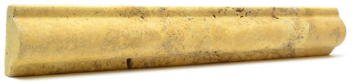 Gold Travertine Tumbled Liner 1-3/4x12 2