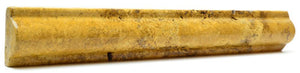 Gold Travertine Tumbled Liner 1-3/4x12