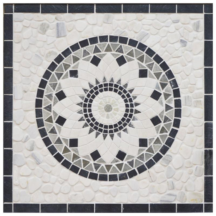 Flower Stone 36x36 Natural Stone Medallion Tile 2