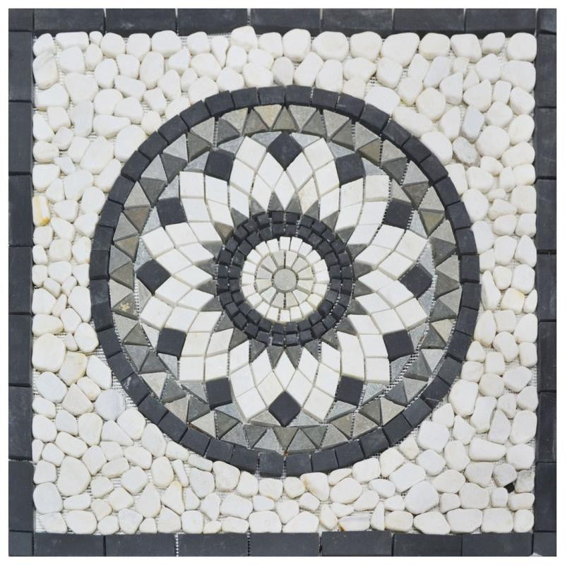 Flower Stone 36x36 Natural Stone Medallion Tile