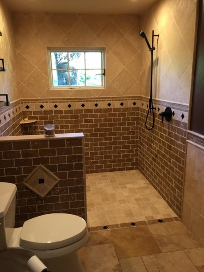 Classic Premium Travertine Tumbled 4x4 Natural Stone Tile 3