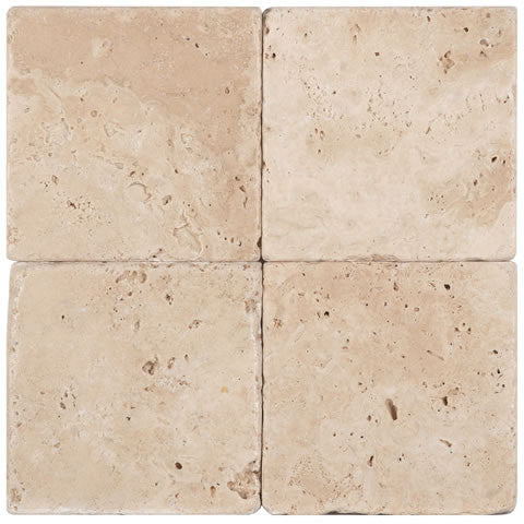 Classic Premium Travertine Tumbled 4x4 Natural Stone Tile 2