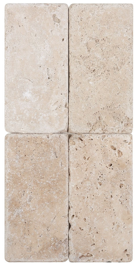 Classic Premium Travertine Tumbled 3x6 Subway Tile