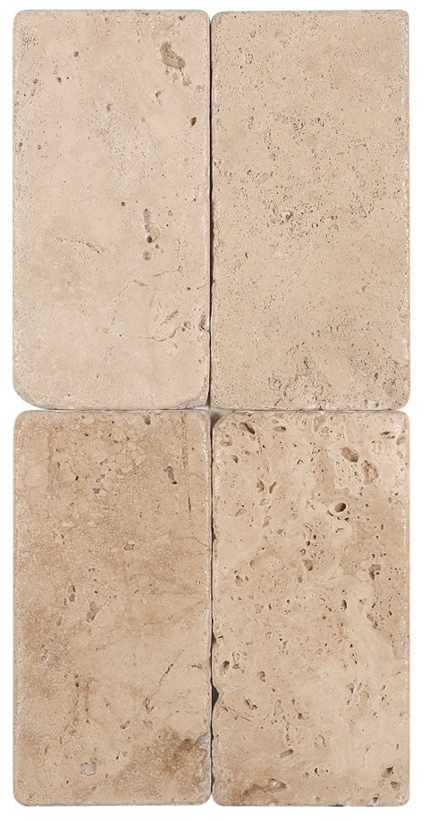 Classic Premium Travertine Tumbled 3x6 Subway Tile 2