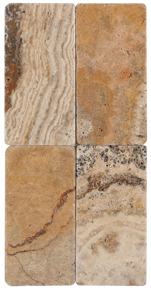 Royal Scabos Travertine Tumbled 3x6 Subway Tile