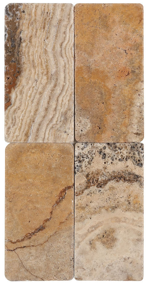 Royal Scabos Travertine Tumbled 3x6 Subway Tile 2