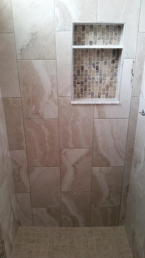 Silver Travertine 1x2 Brick Mosaic Tumbled Tile 12x12 Sheet