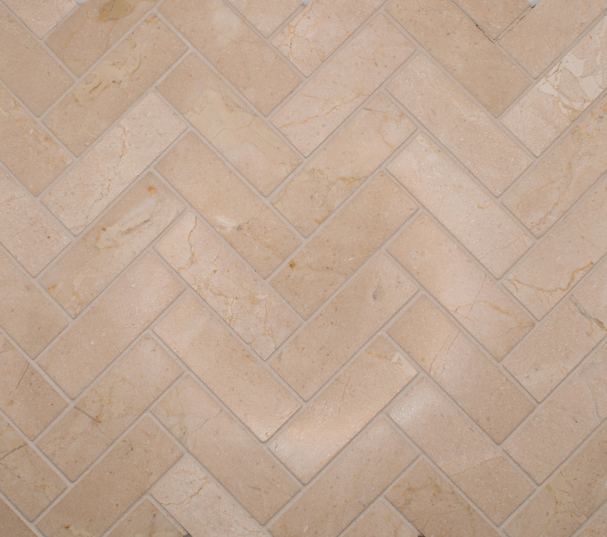 Crema Marfil Herringbone Marble Mosaic Tile 12x13 Sheet
