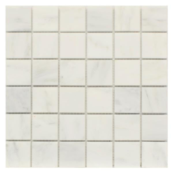 Statuary Carrara White 2x2 Polished Marble Mosaic Tile