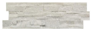 Carrara White 6x18 Split Face Marble Wall Panel