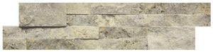 Silver Travertine Splitface Ledger Panel 6x24
