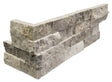 Silver Travertine Splitface Ledger Corner