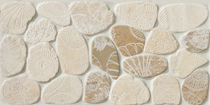 Light Color Fossil Pebbles 12x12 Natural Stone Mosaic Tile